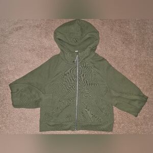 Lululemon Scuba Oversized Full Zip Green Twill Size XS/S